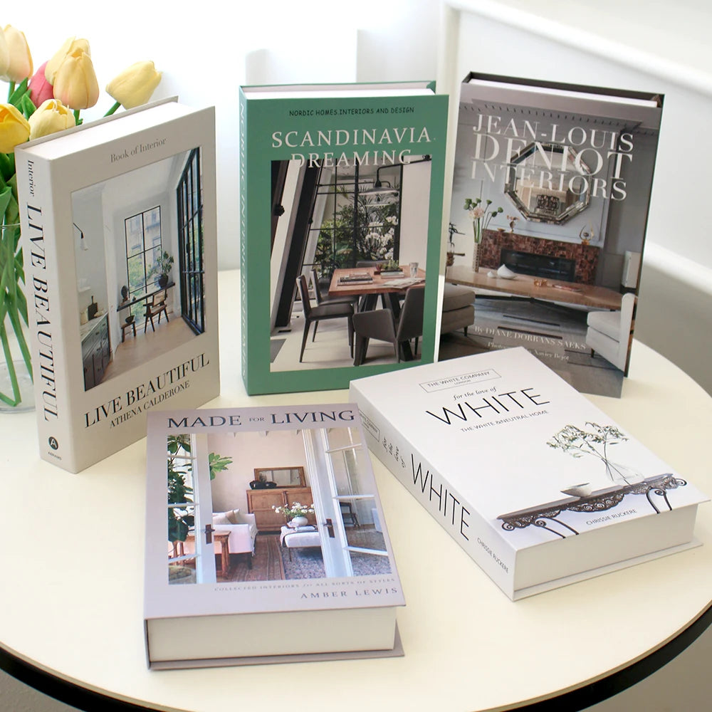 Luxury Fake Books Home Decoration Accessories for Living Room Fashion Fake Book Storage Box Simple Nordic Coffee Table Books