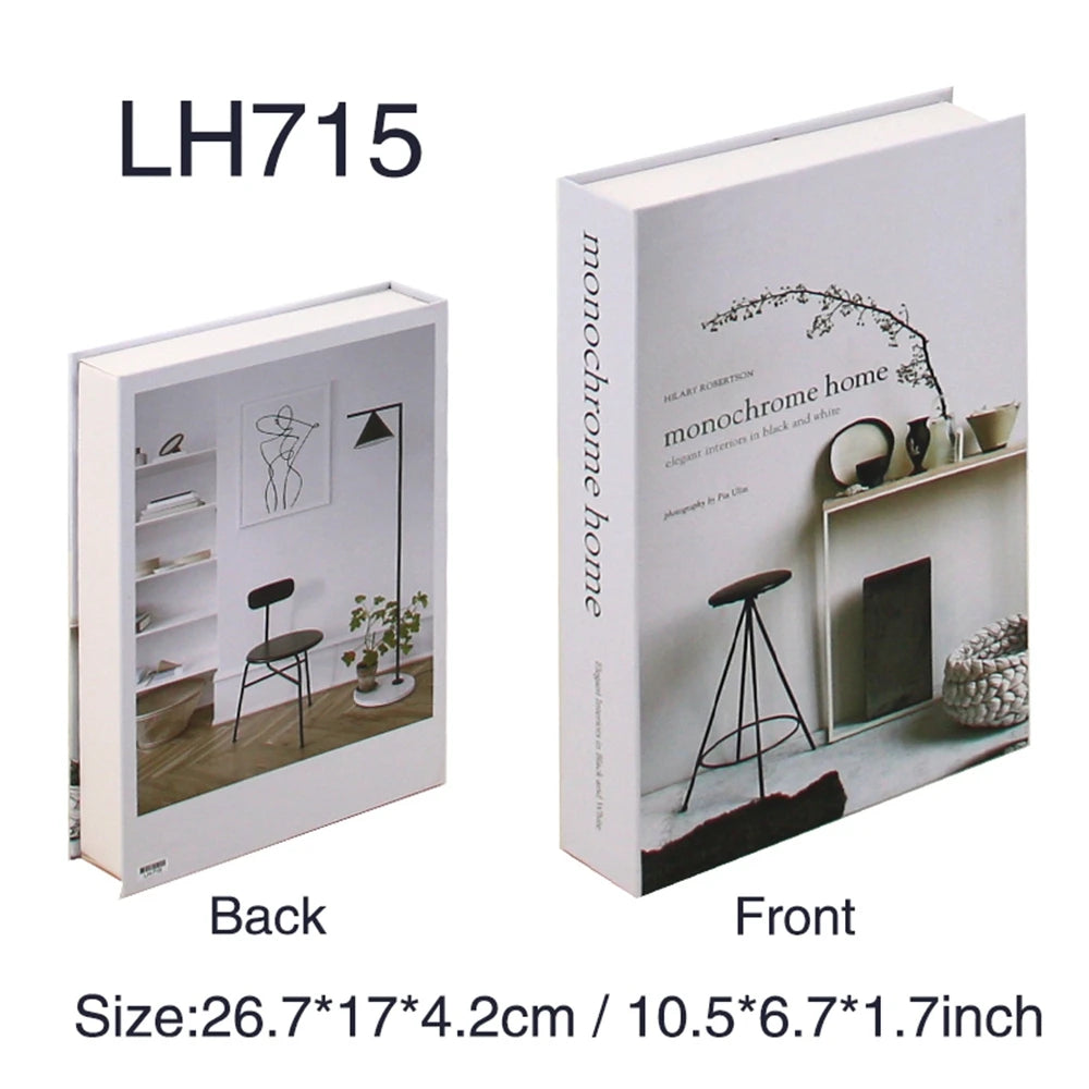 Luxury Fake Books Home Decoration Accessories for Living Room Fashion Fake Book Storage Box Simple Nordic Coffee Table Books
