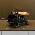 Resin Dog Statue Bulldog Statue Storage Tray Animal Decoration Resin Craft Art Sculpture Statue Dog Sculpture Home Decoration
