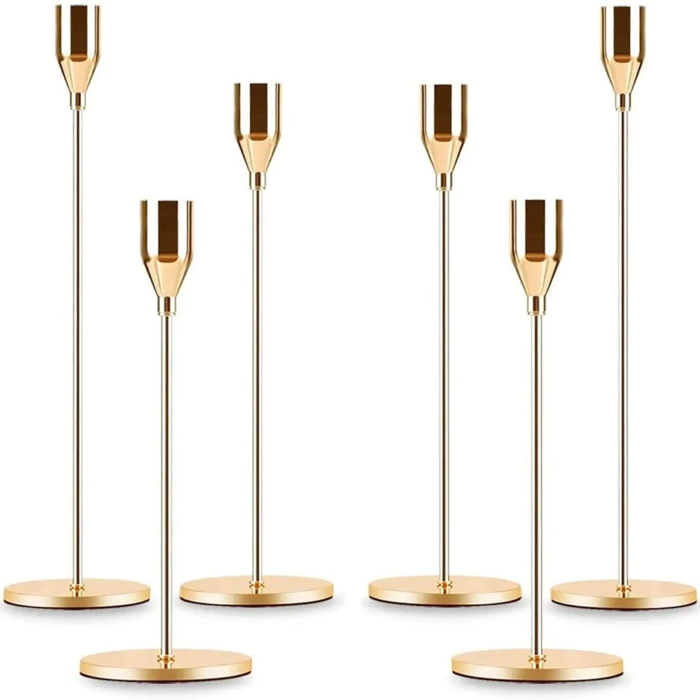 3Pcs/set Candle Holder Taper Candle Holders LED Tea Light Candlestick for Home Decor Christmas Wedding Dinning  Anniversary